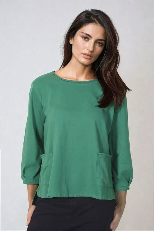 Three Quarter Sleeve Pocket Top