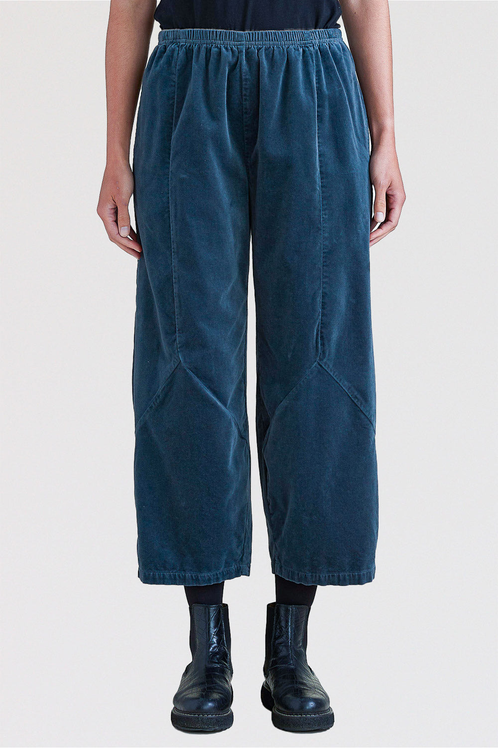 CutLoose-Womens-Clothing-Barrel-Cropped-Casual-Pant-Velvet-Night-Blue