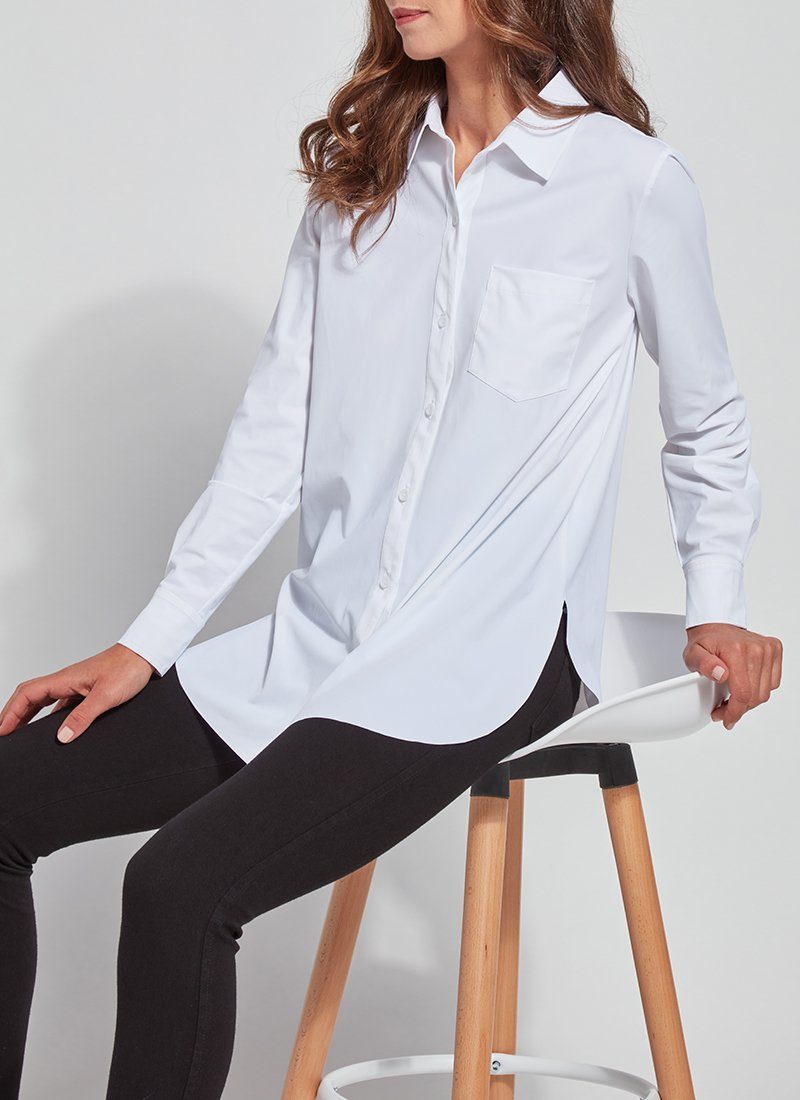 Lysse Schiffer Button Down Shirt White