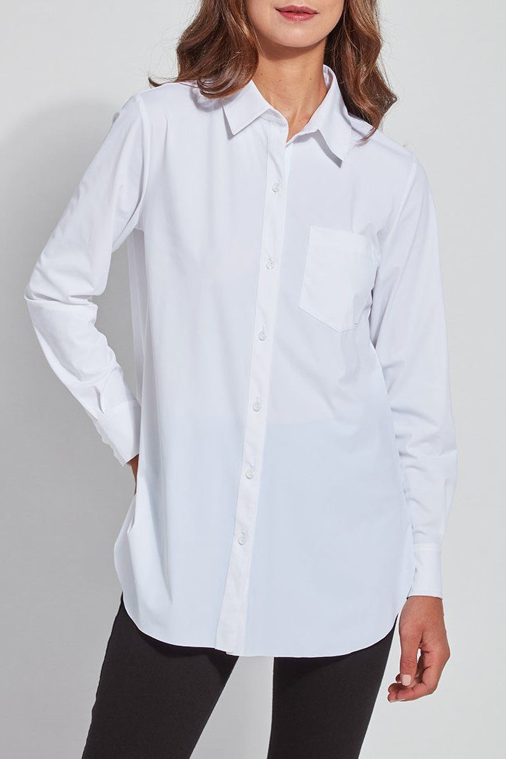 Lysse Schiffer Button Down Shirt White