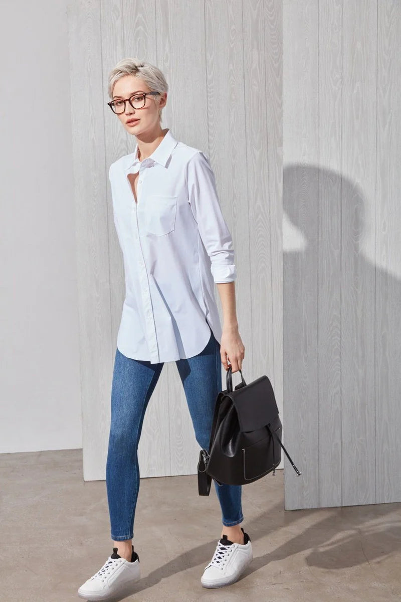 Lysse Schiffer Button Down Shirt White