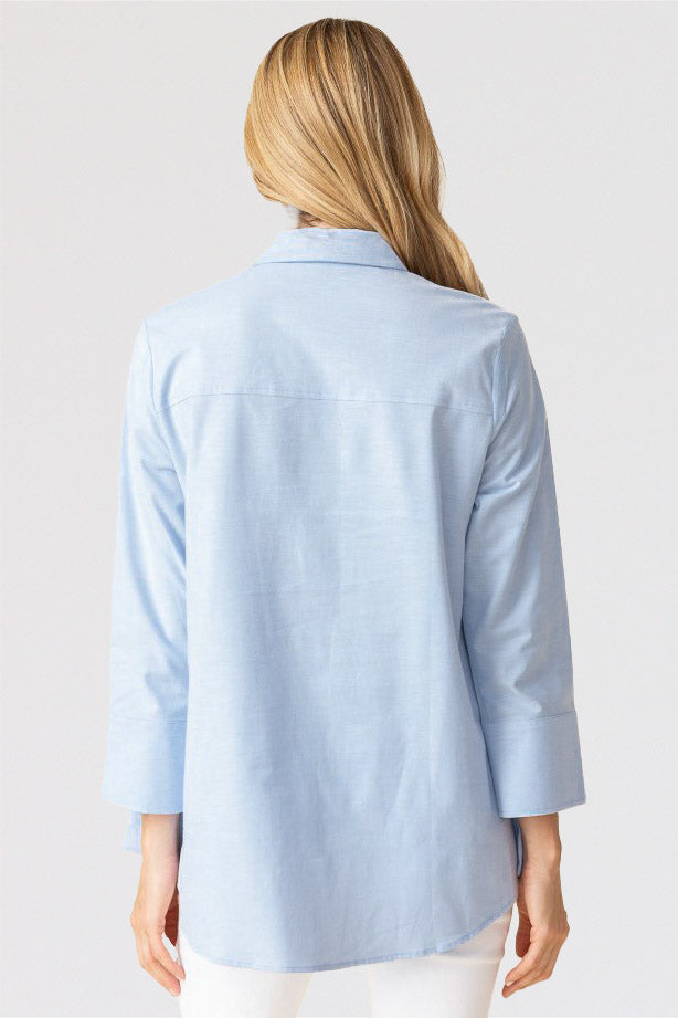 Habitat-Womens-Clothing-Shirt-Placket-Woven-ButtonDown-Cotton-Oxford-Blue