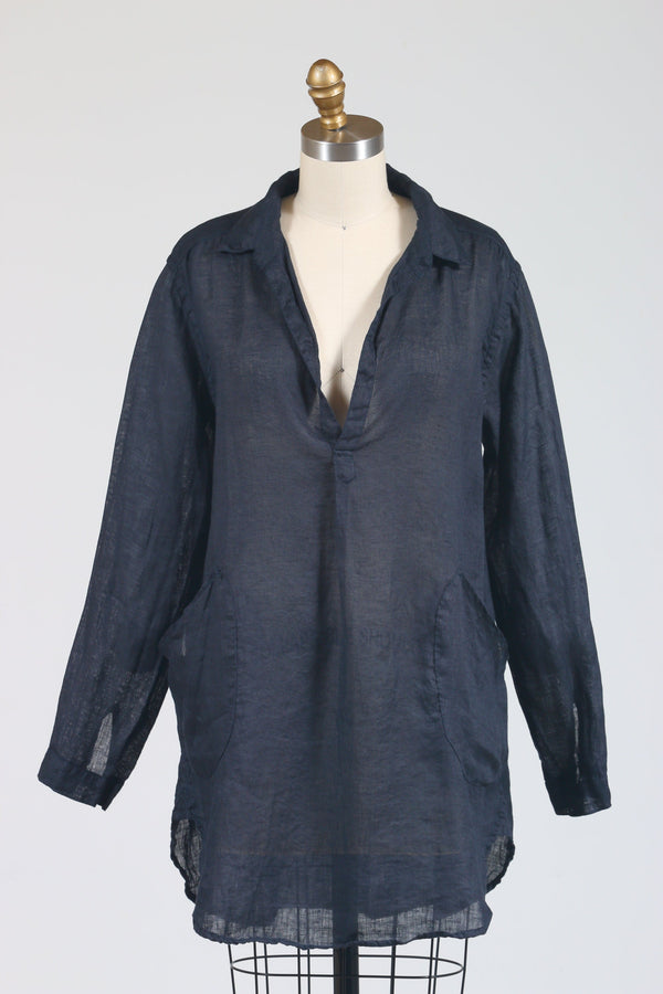 CP Shades Teton Tunic Linen Ink blue