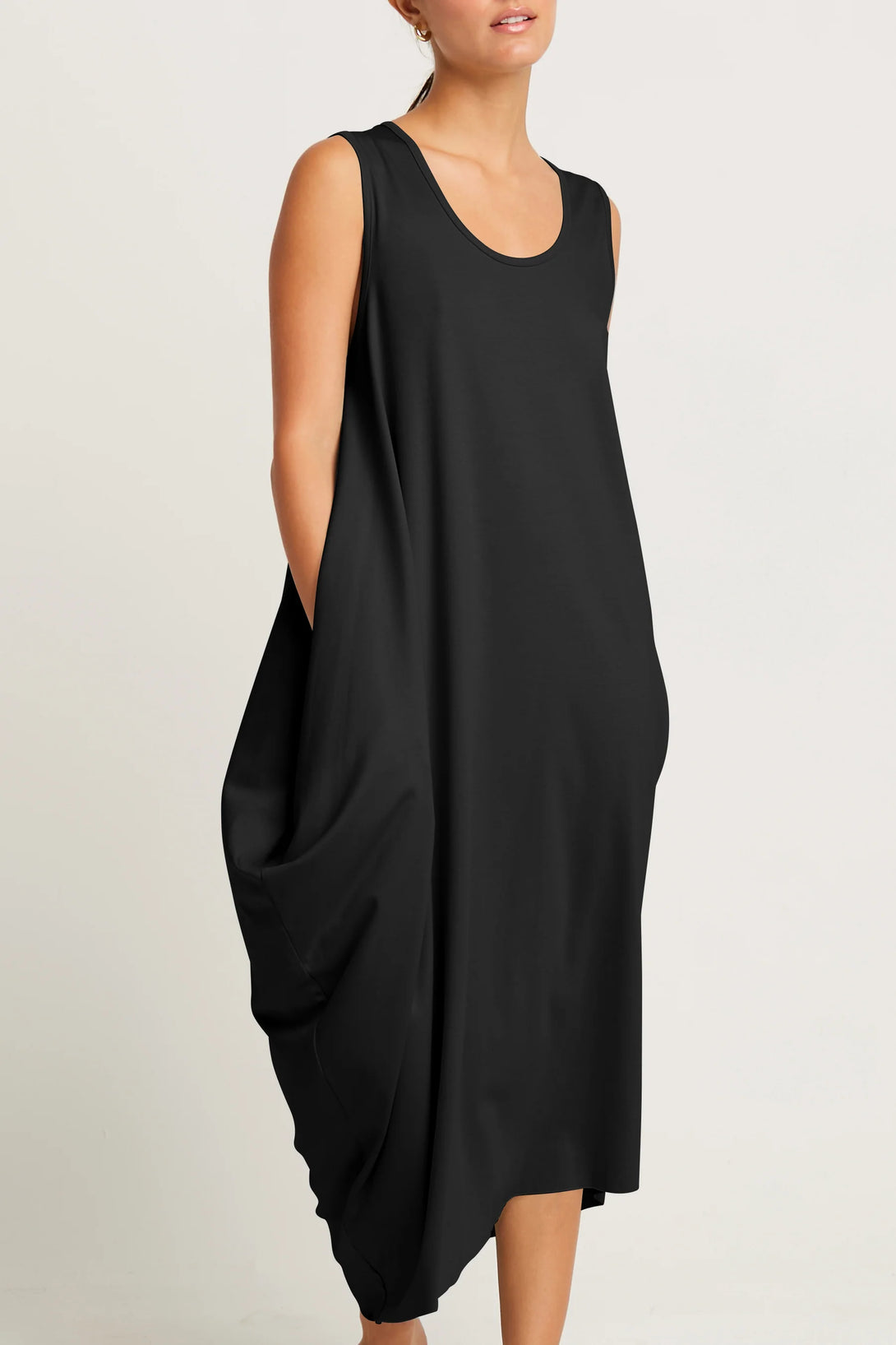 PLANET by Lauren G's Waterfall Dress Black