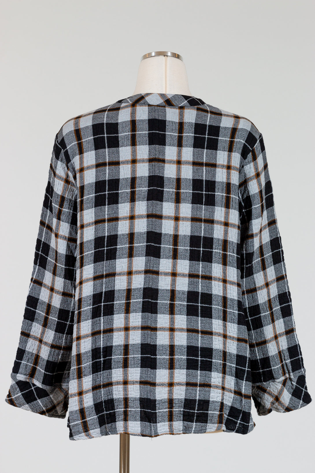 Habitat-MandarinCollar-Shirt-Putty-Plaid