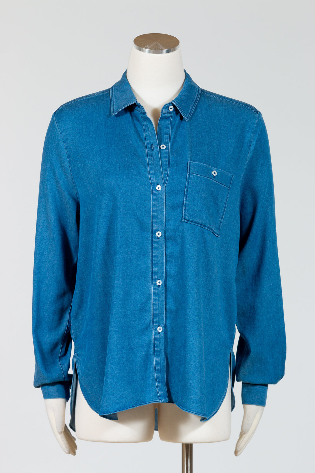 Lysse-Drew-Stretch-Chambray-Shirt-Wash-Jeans-Blue