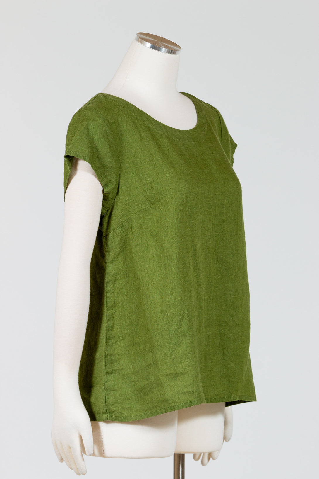 FLAX-Linen-Tuck-Back-Tee-Fern-Green