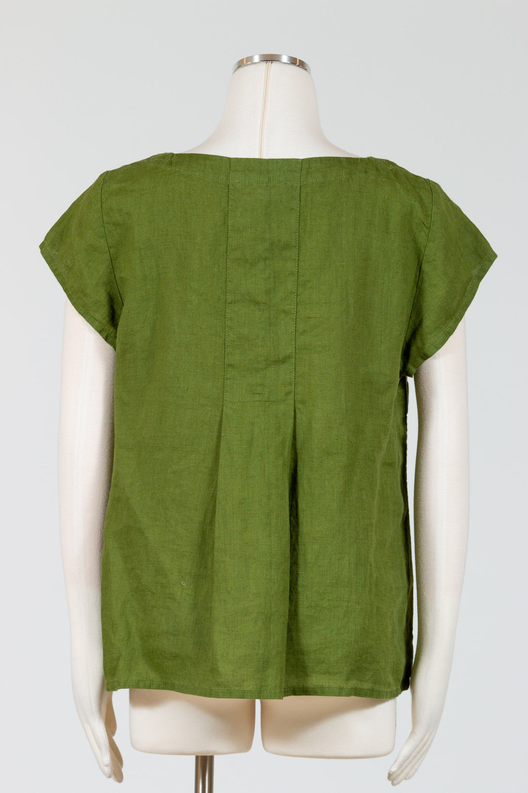 FLAX-Linen-Tuck-Back-Tee-Fern-Green