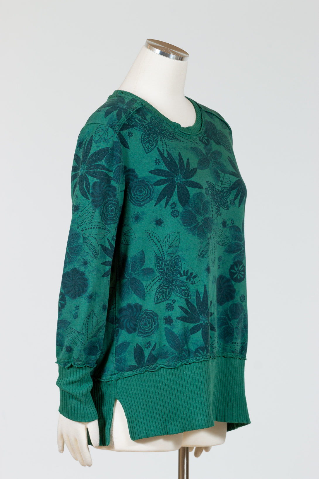 PrairieCotton-Relaxed-Split-Tunic-Cotton-Evergreen-Pine-Green