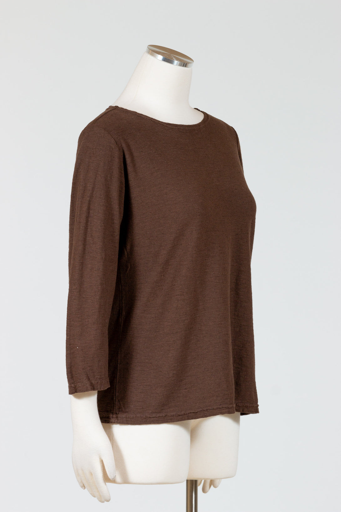 CutLoose-Clothing-34Sleeve-BoatNeck-Top-Mahogany-Brown