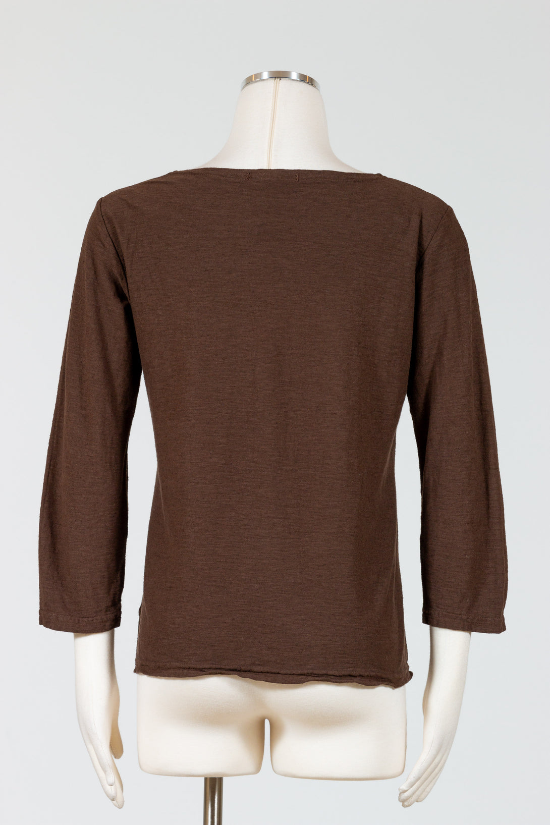 CutLoose-Clothing-34Sleeve-BoatNeck-Top-Mahogany-Brown