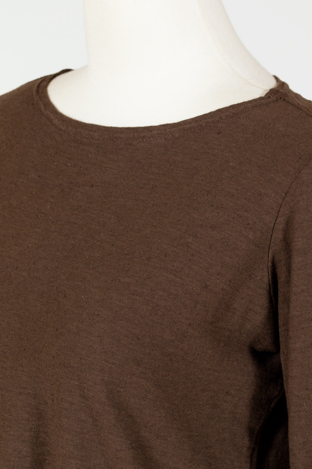 CutLoose-Clothing-34Sleeve-BoatNeck-Top-Mahogany-Brown