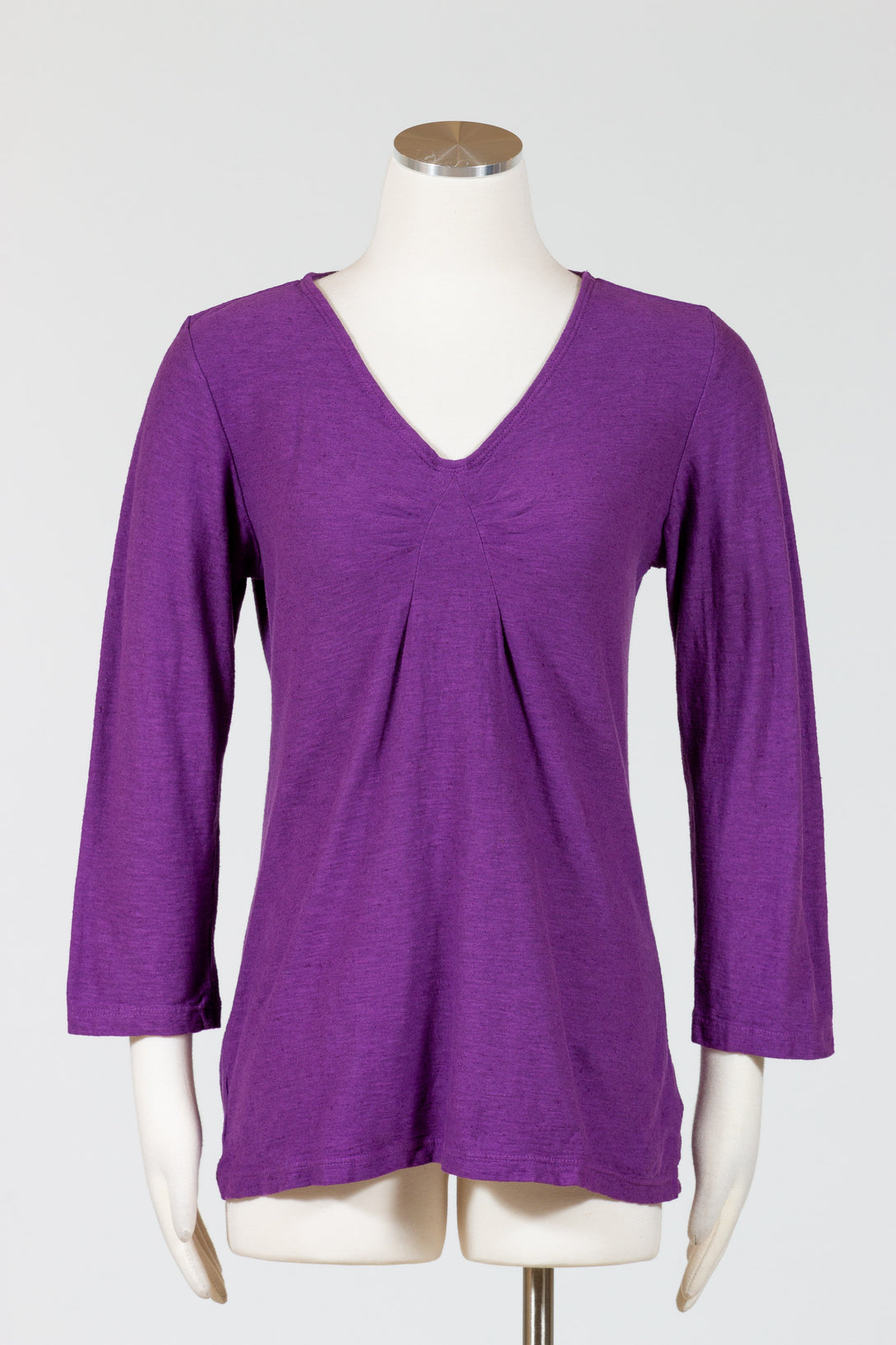 CutLoose-Clothing-34Sleeve-TuckFront-Tee-Mulberry-Purple