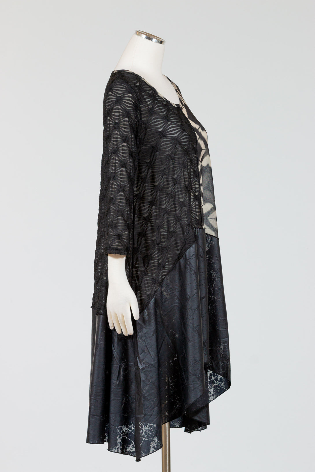 Kozan-Clothing-Maddox-Dress-Polyester-Spandex-Pitch-Black-Pattern