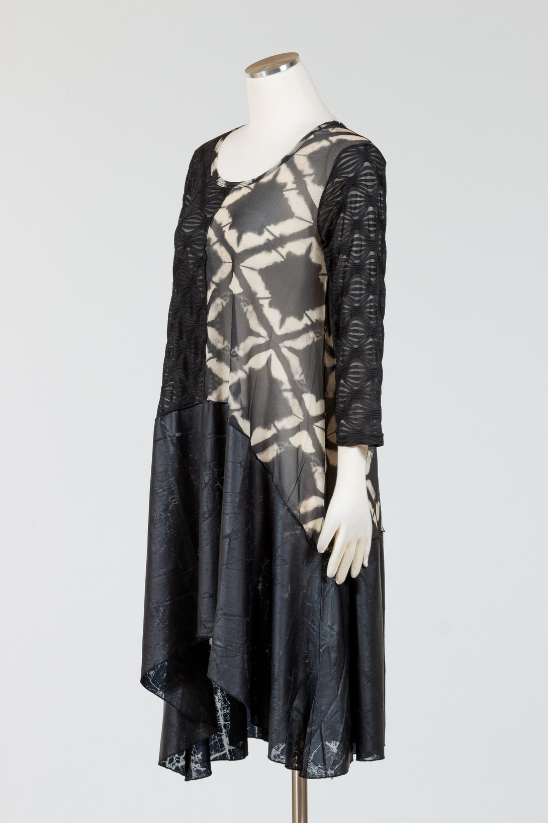 Kozan-Clothing-Maddox-Dress-Polyester-Spandex-Pitch-Black-Pattern