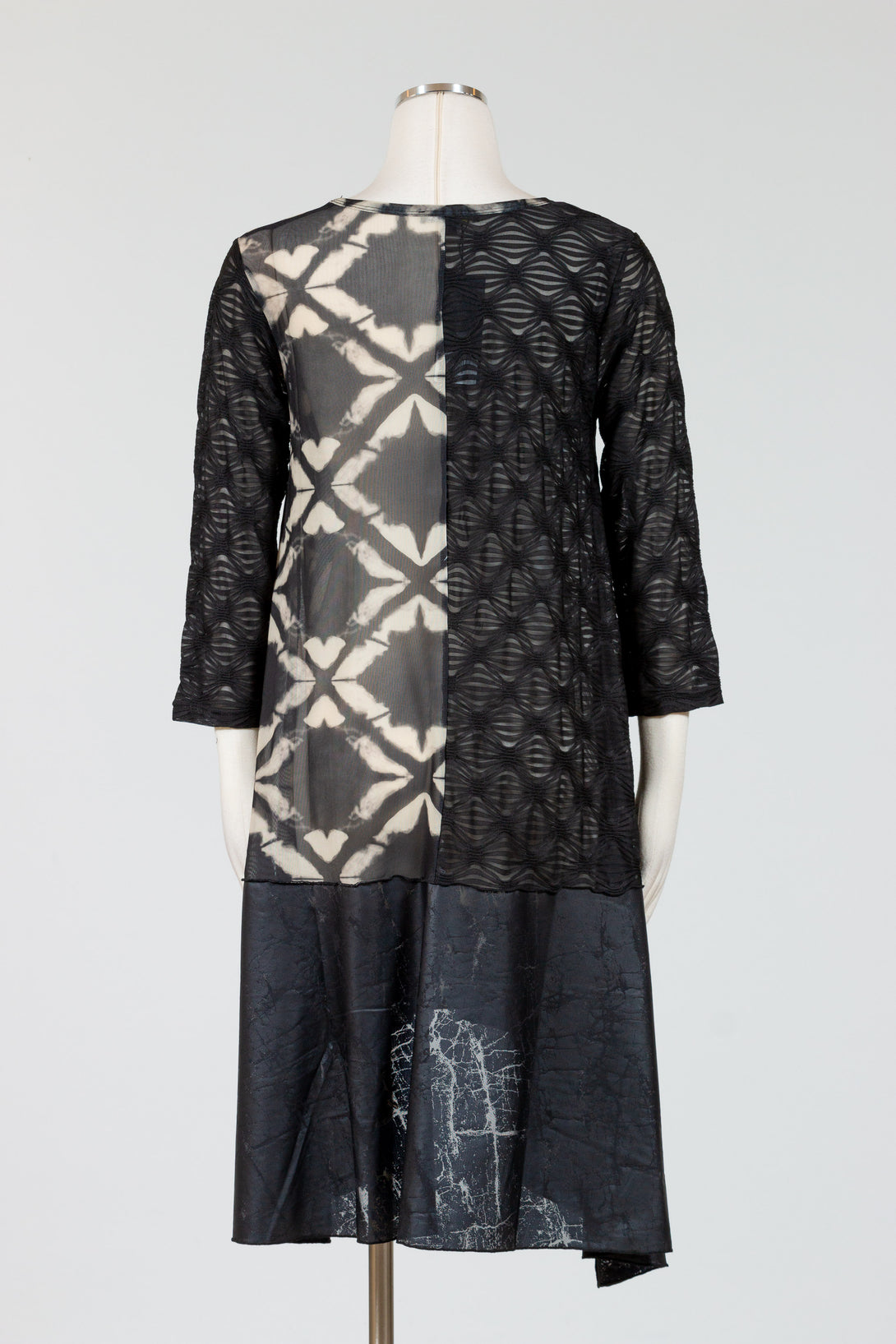 Kozan-Clothing-Maddox-Dress-Polyester-Spandex-Pitch-Black-Pattern