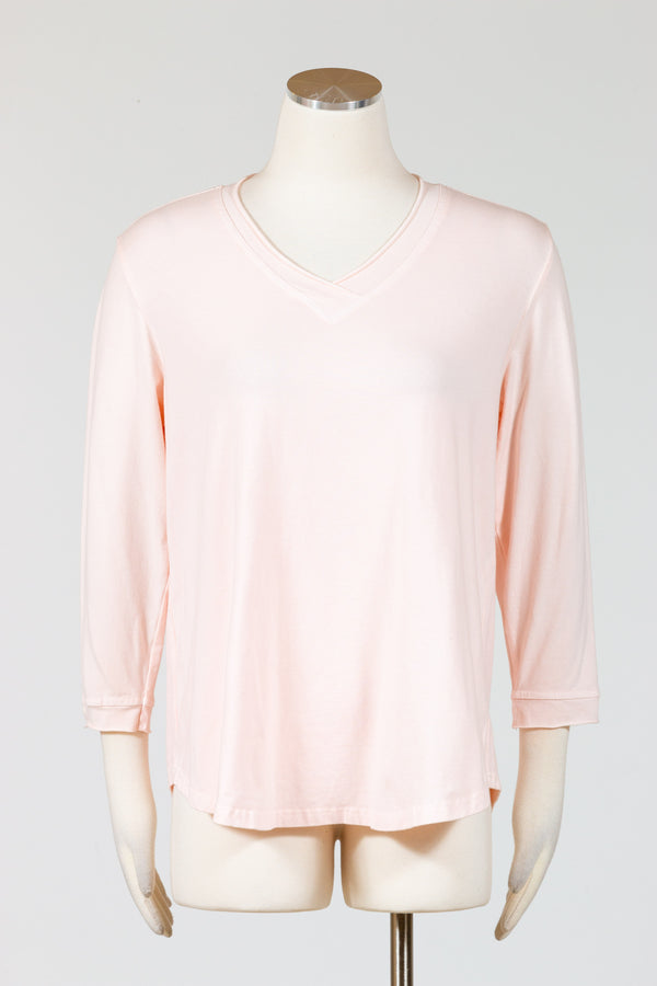 Kleen-Clothing-VNeck-Top-Tee-Cotton-Ice-Pink