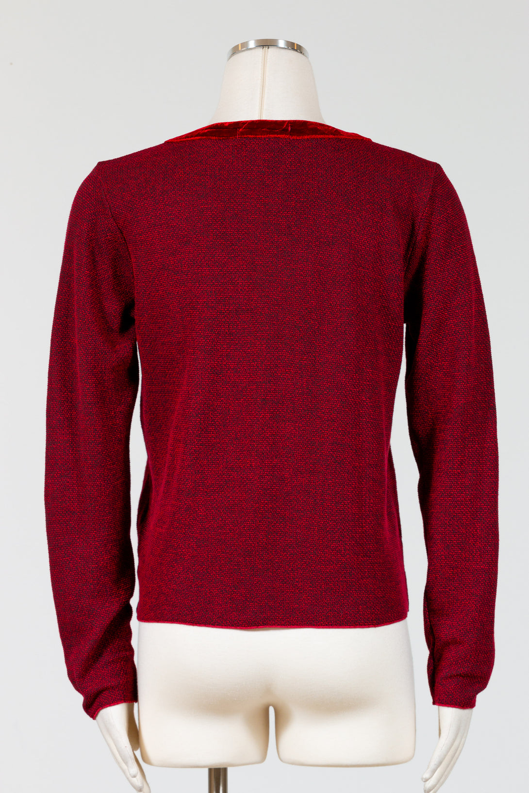 CutLoose-Clothing-CroppedPocket-Cardigan-Velvet-Cardinal-Red