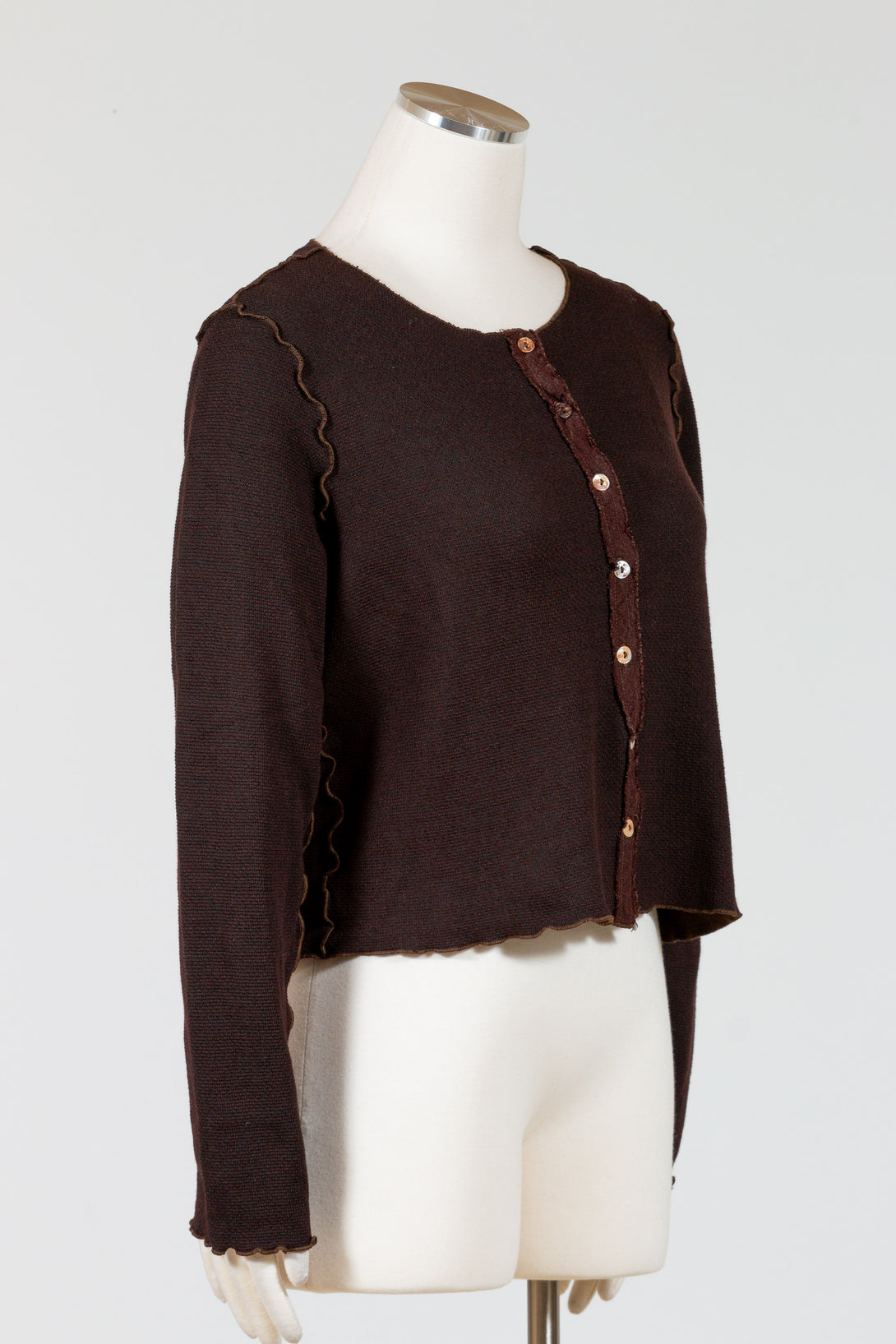 CutLoose-Clothing-Crop-Cardigan-Layering-Topper-Mahagony-Brown