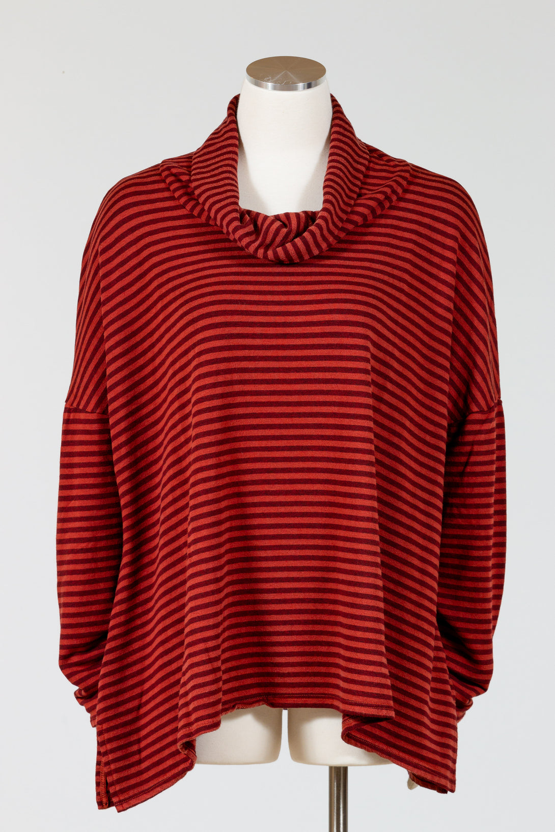 CutLoose-Clothing-OneSize-Fleece-Top-Cognac-Brown-Stripe