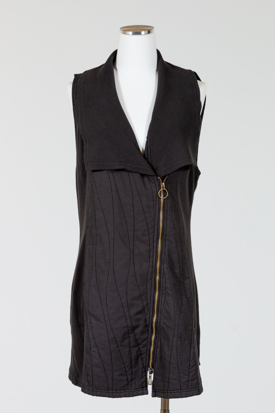 XCVI-Womens-Clothing-Oldrich-Quilted-Vest-Black