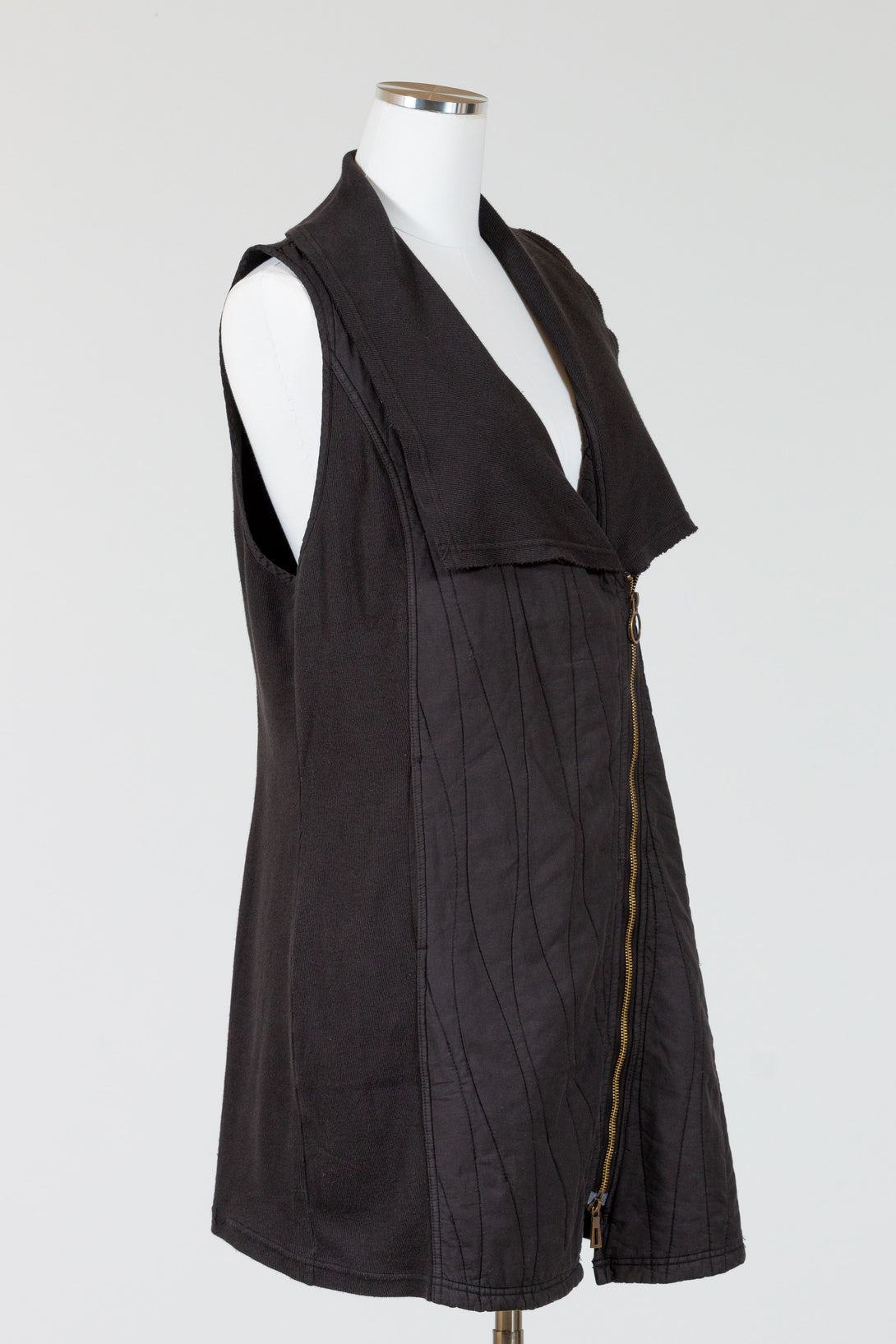 XCVI-Womens-Clothing-Oldrich-Quilted-Vest-Black