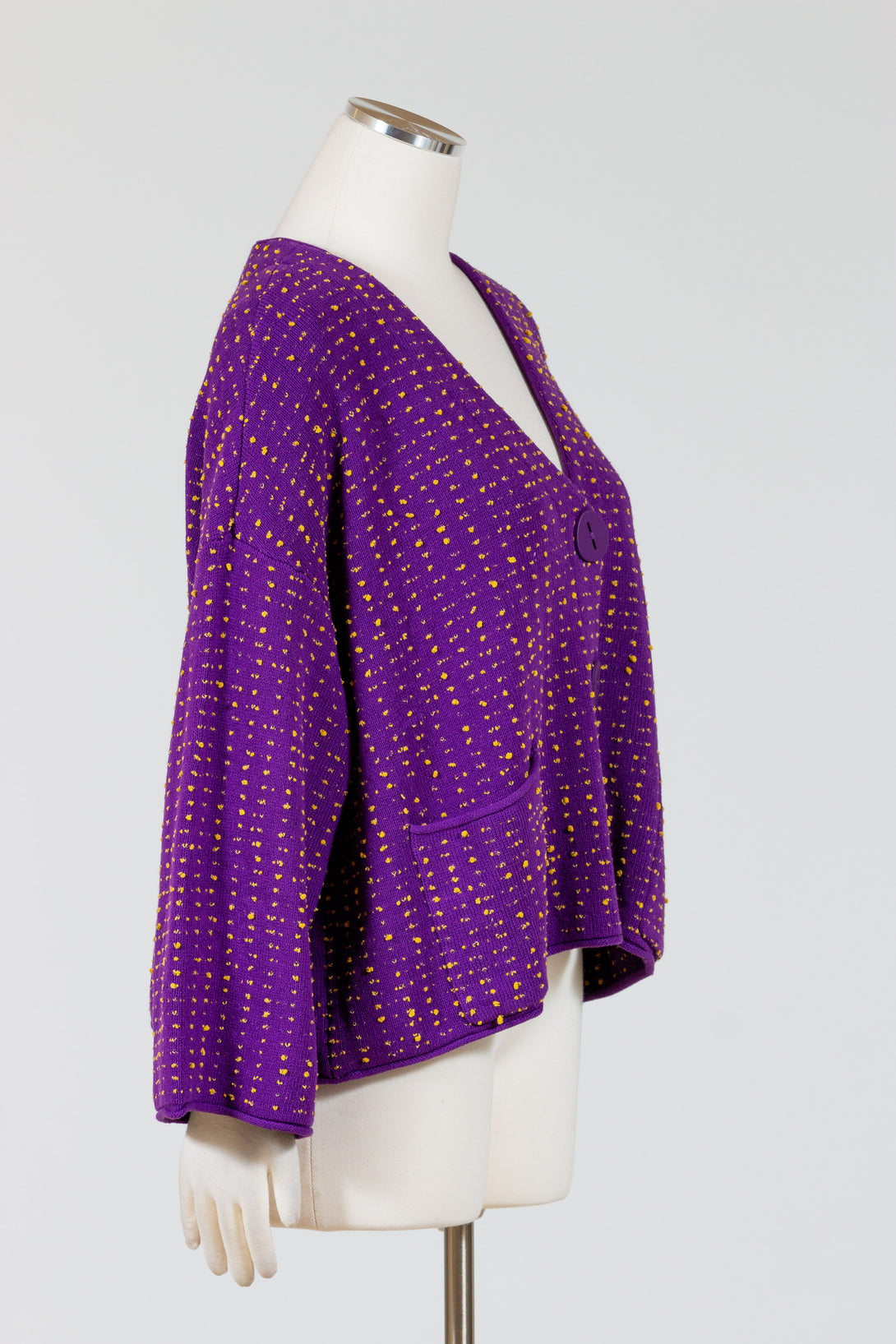 LIV-Habitat-Womens-Clothing-Textured-Dots-Boyfriend-Cardigan-Amethyst-Purple