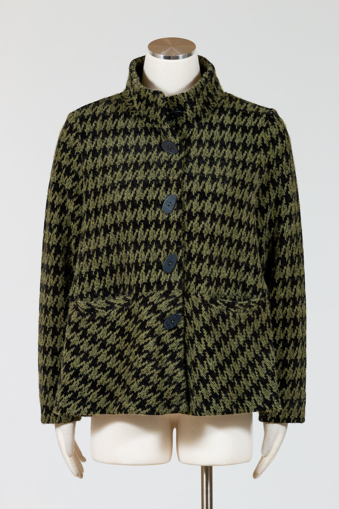 Habitat-Womens-Clothing-Houndstooth-ButtonFront-Jacket-Olive-Green