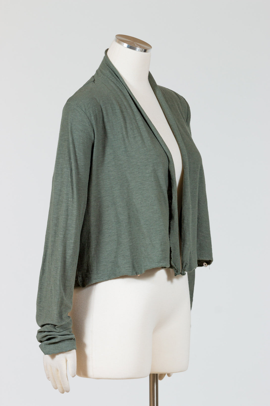 CutLoose-Womens-Clothing-Fashion-Cropped-Cardigan-Cotton-Linen-Clay-Green