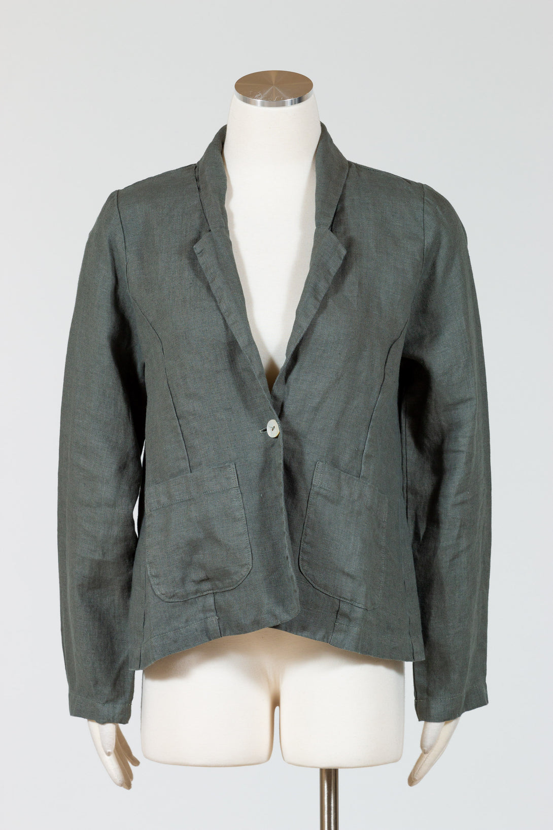 CutLoose-Womens-Clothing-Fashion-Button-Blazer-Linen-Clay-Green