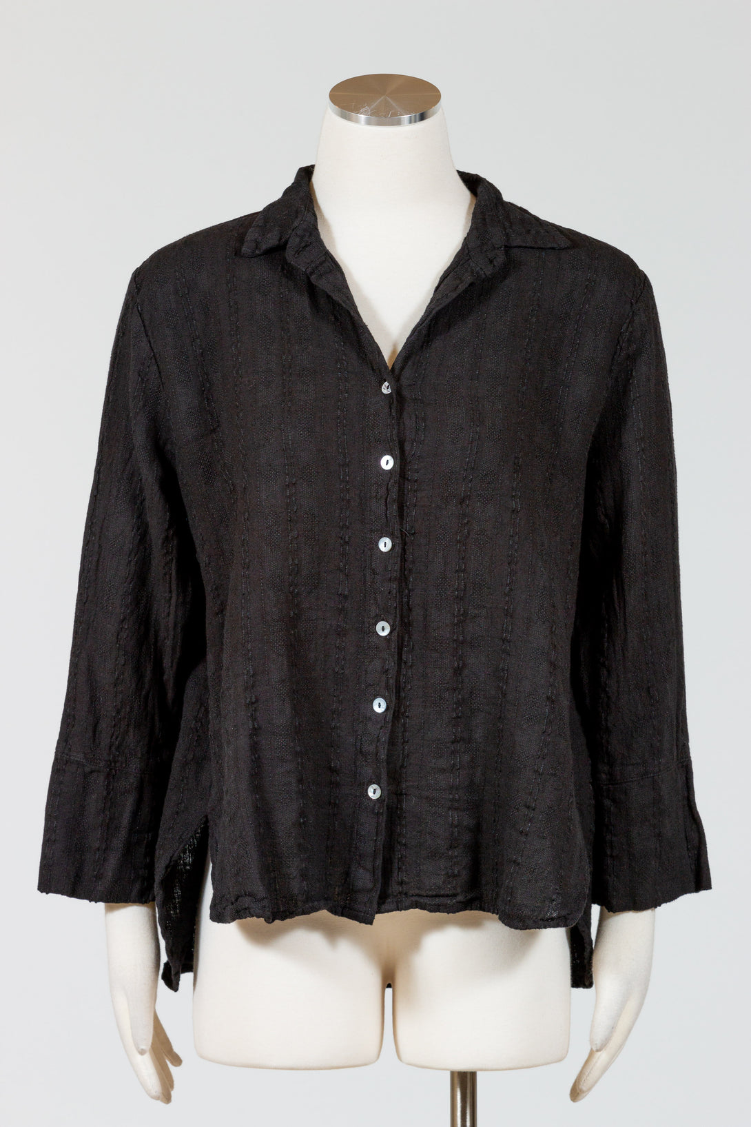 CutLoose-Womens-Clothing-Fashion-Cropped-Easy-Shirt-Cotton-Linen-Black