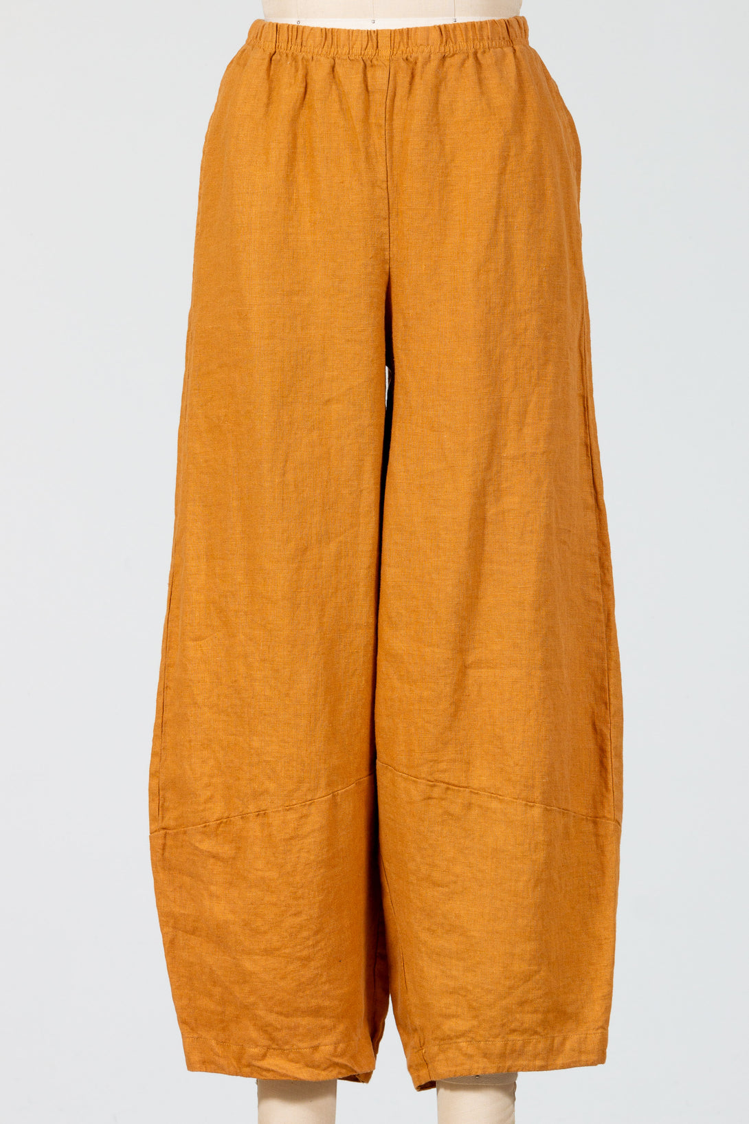 CutLoose-Womens-Clothing-Fashion-Knit-Crop-Lantern-Pant-Elastic-Cotton-Linen-Manuka-Orange