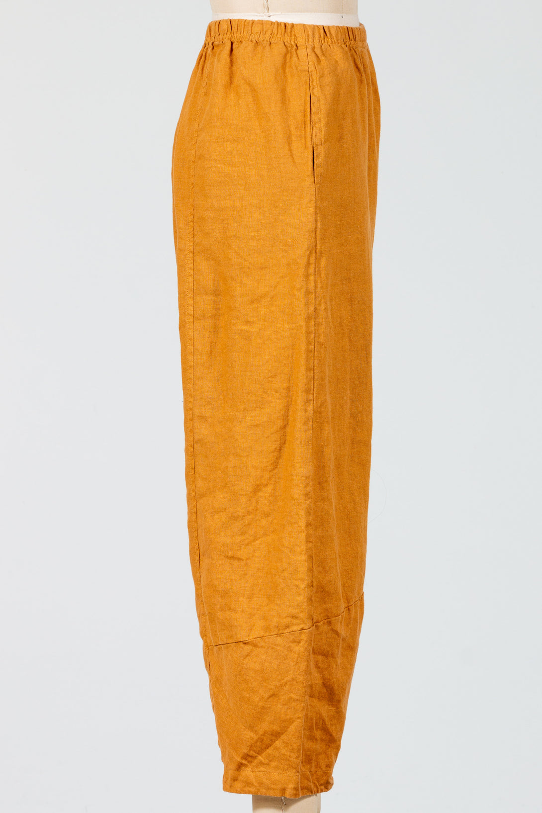 CutLoose-Womens-Clothing-Fashion-Knit-Crop-Lantern-Pant-Elastic-Cotton-Linen-Manuka-Orange