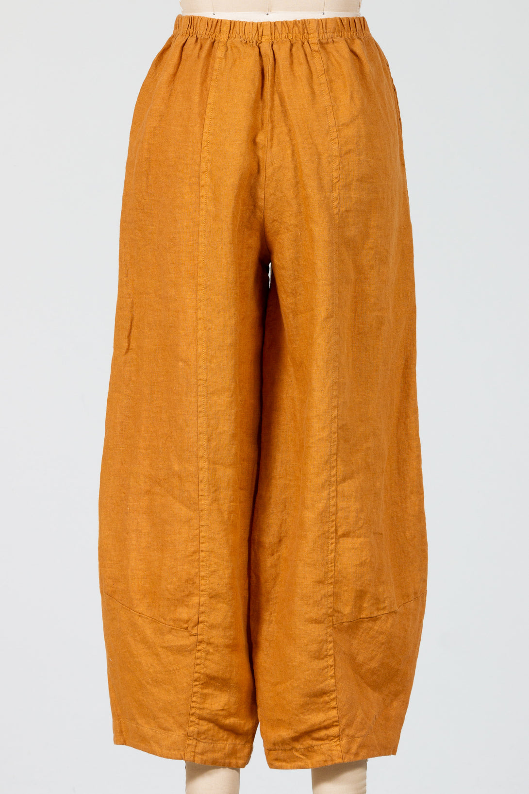 CutLoose-Womens-Clothing-Fashion-Knit-Crop-Lantern-Pant-Elastic-Cotton-Linen-Manuka-Orange