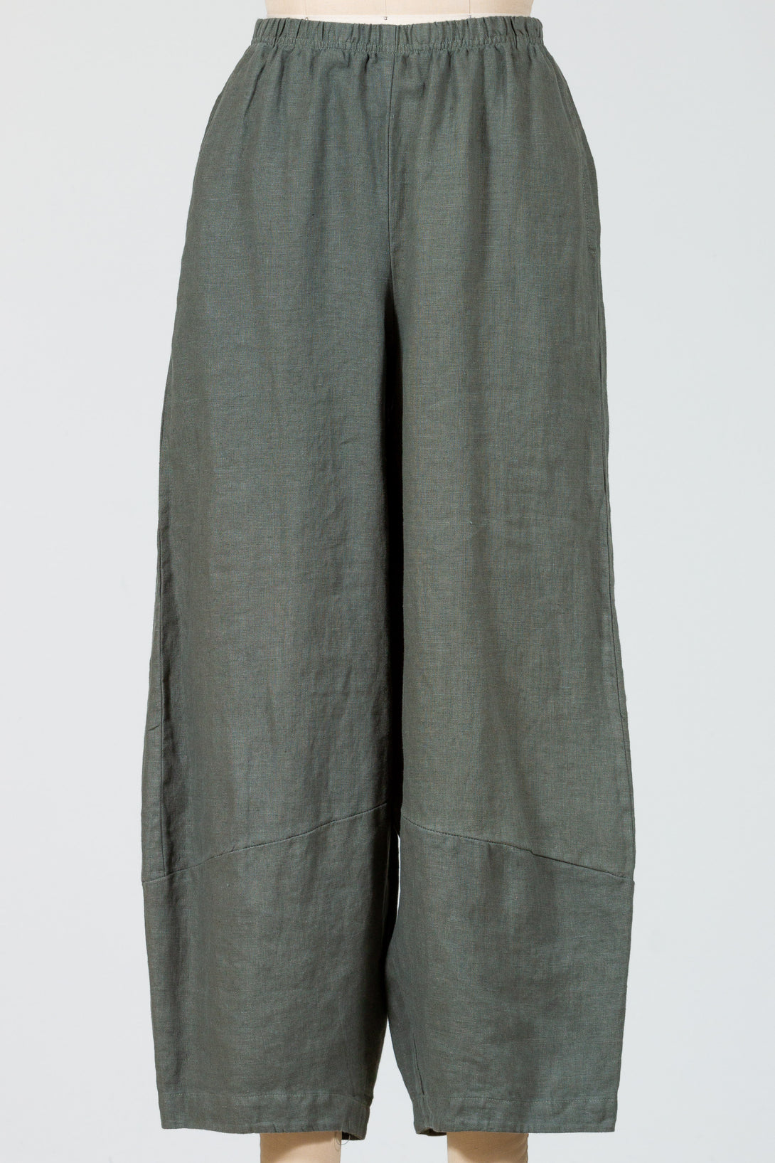 CutLoose-Womens-Clothing-Fashion-Knit-Crop-Lantern-Pant-Elastic-Cotton-Linen-Clay-Green