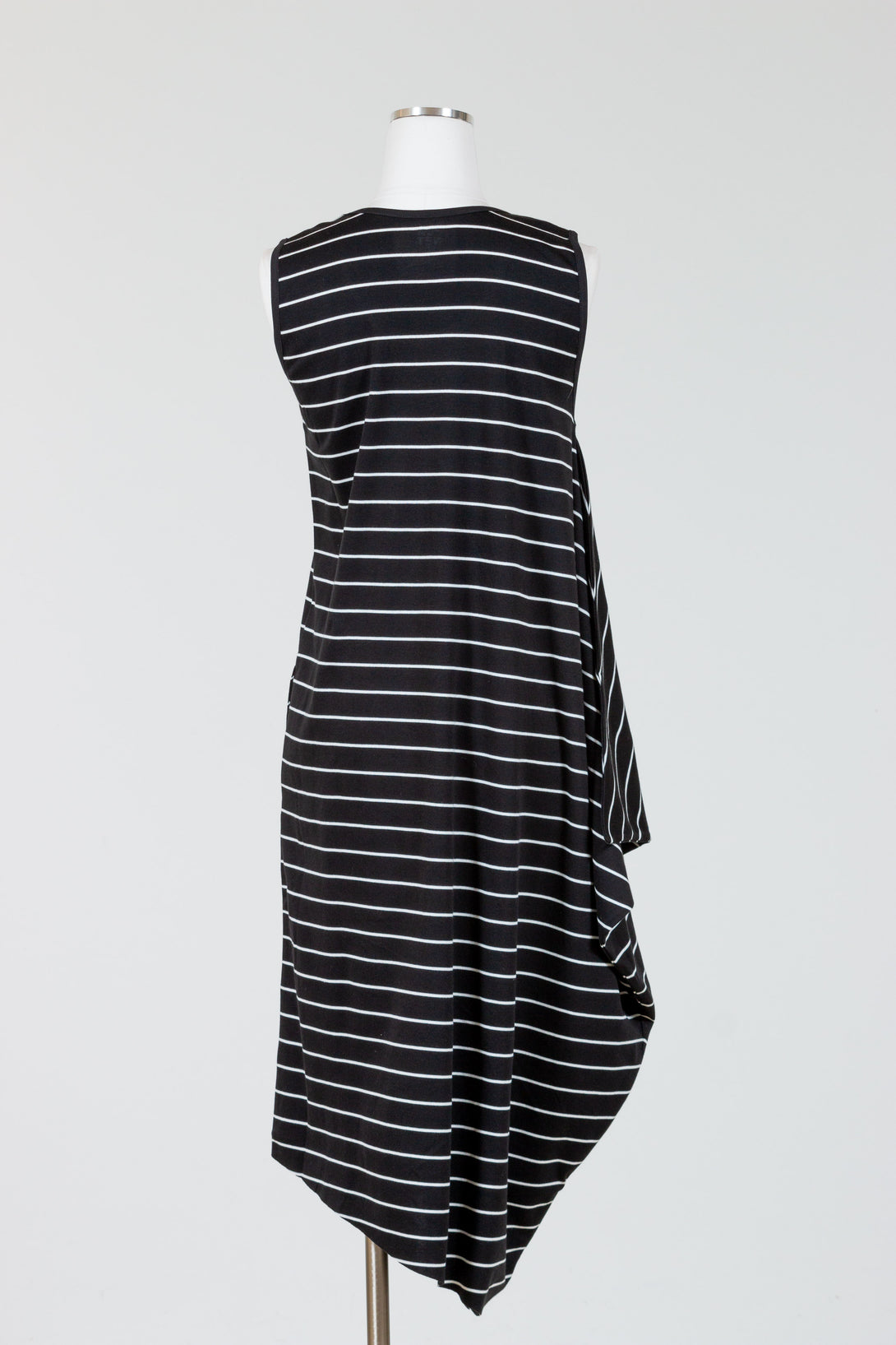 PLANET by Lauren G's Striped Waterfall Dress Black/White