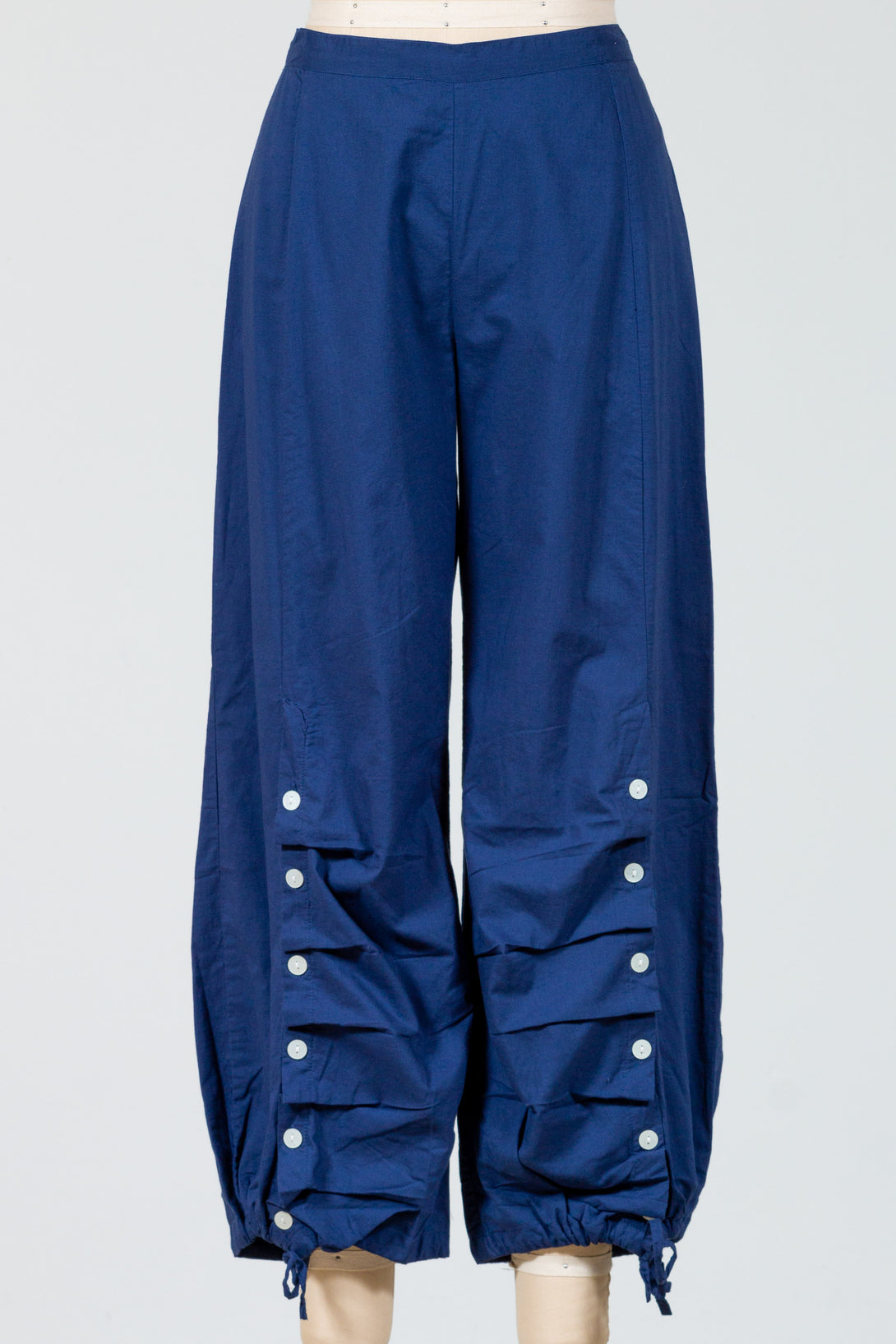 Tulip-Womens-Clothing-Scooter-Pant-Cotton- -Cropped-WideLeg-Elastic-Pockets-Blue-Navy