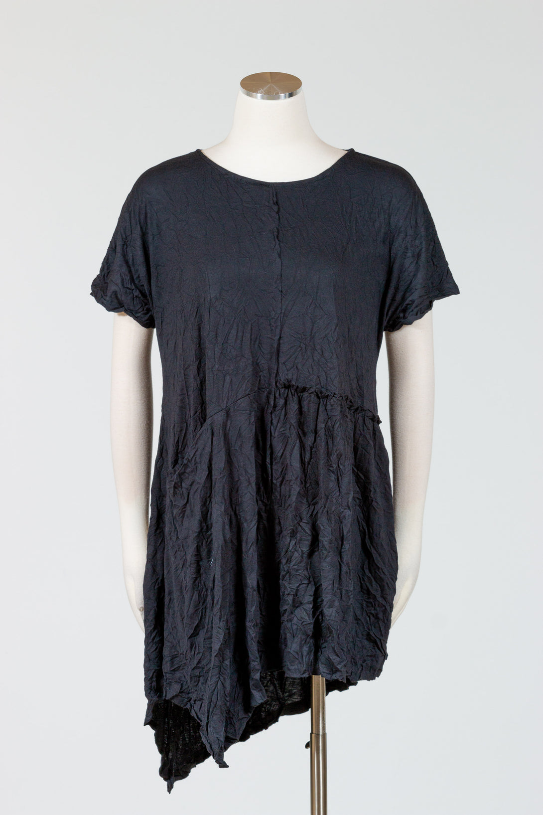 Chalet-Womens-Clothing-Dolly-Tunic-Top-Shirt-Bamboo-Crinkle-Black-