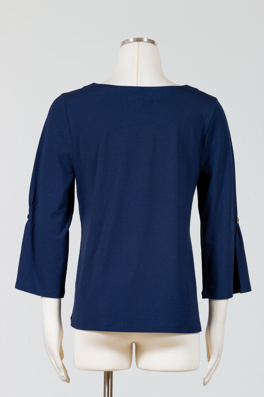 Habitat-Womens-Clothing-Pleated-Tee-CrewNeck-Navy-Blue