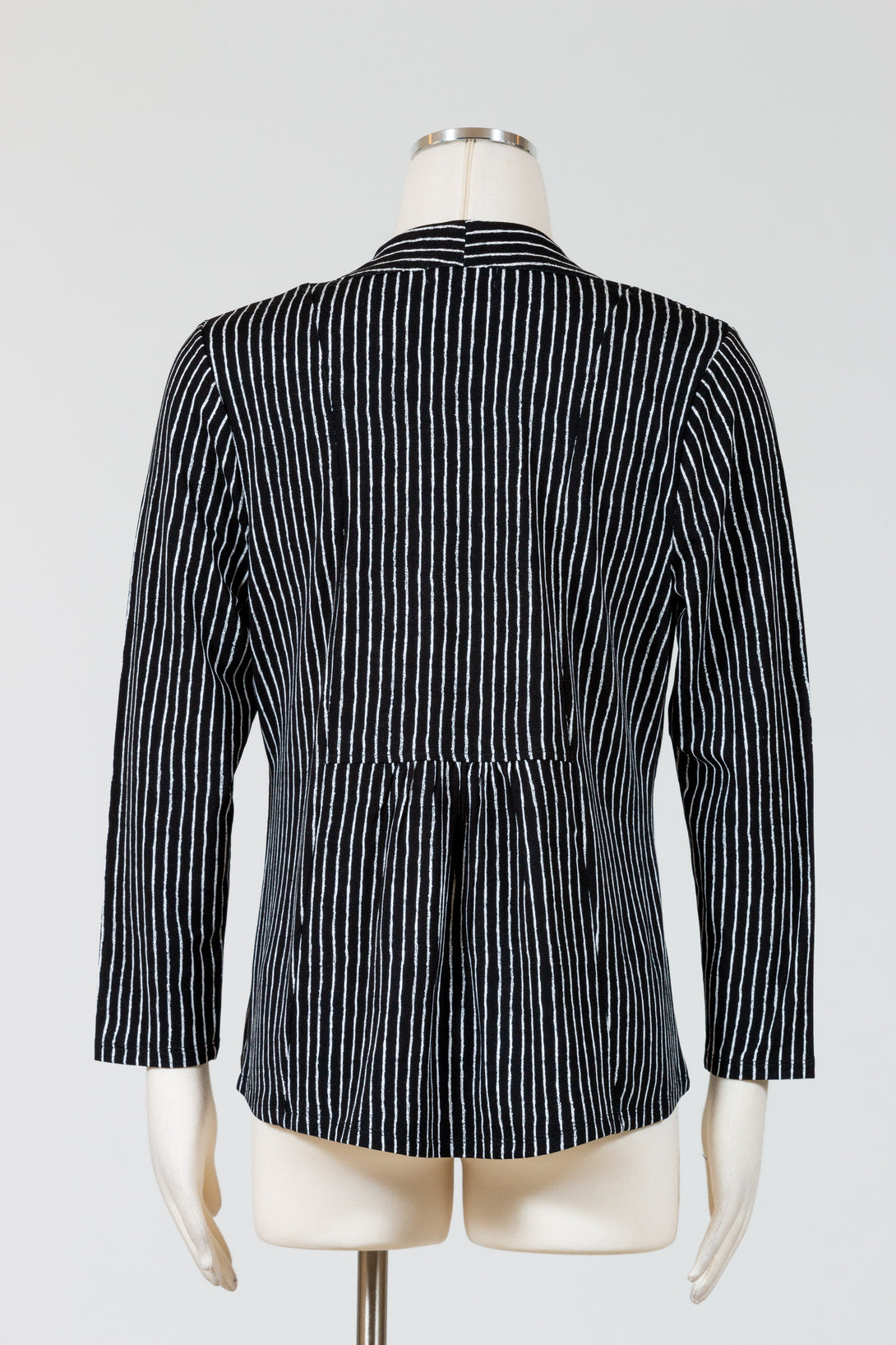 Habitat-Womens-Clothing-Open-Jacket-Cardigan-Topper-Stretch-Black-Stripe