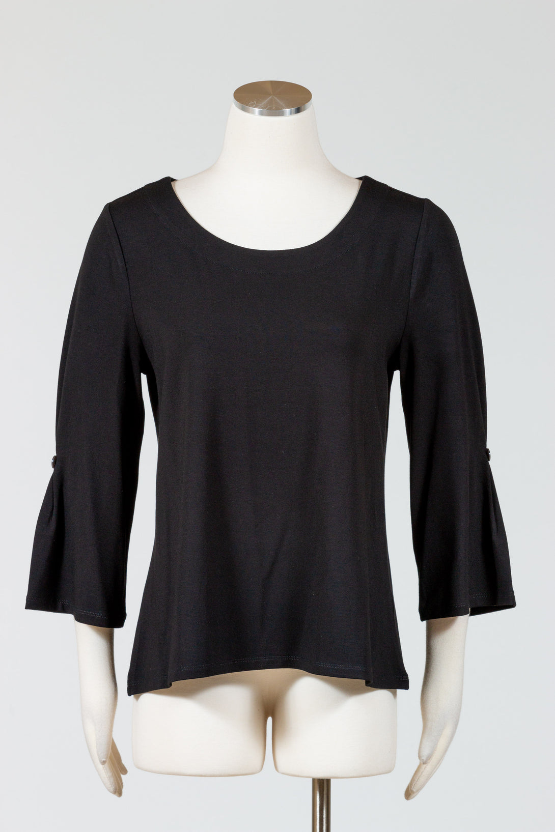 Habitat-Womens-Clothing-Pleated-Tee-CrewNeck-Black