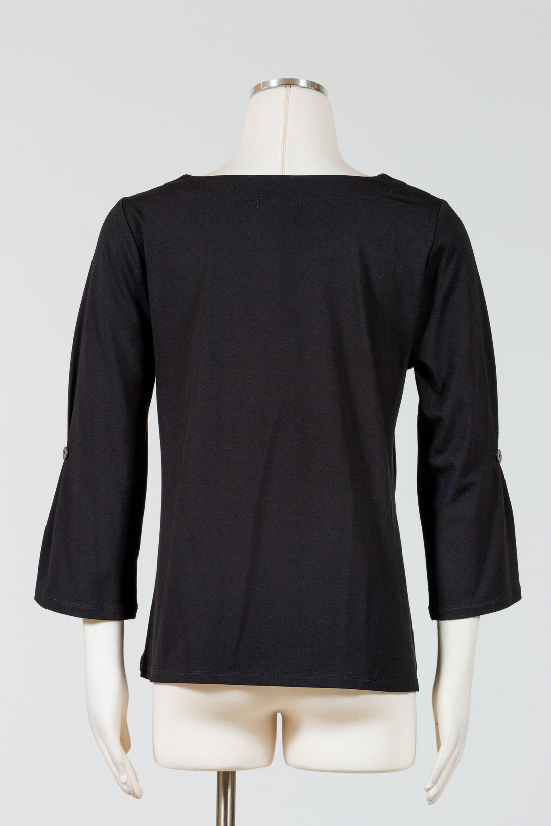 Habitat-Womens-Clothing-Pleated-Tee-CrewNeck-Black