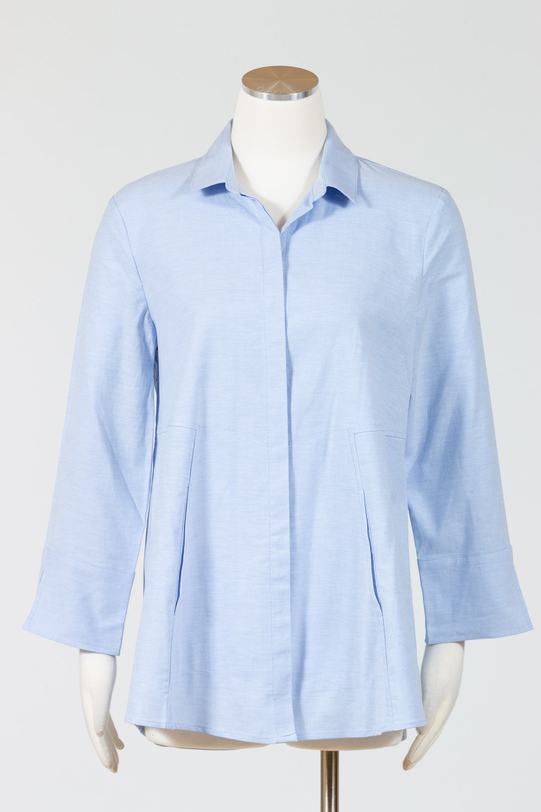 Habitat-Womens-Clothing-Shirt-Placket-Woven-ButtonDown-Cotton-Oxford-Blue