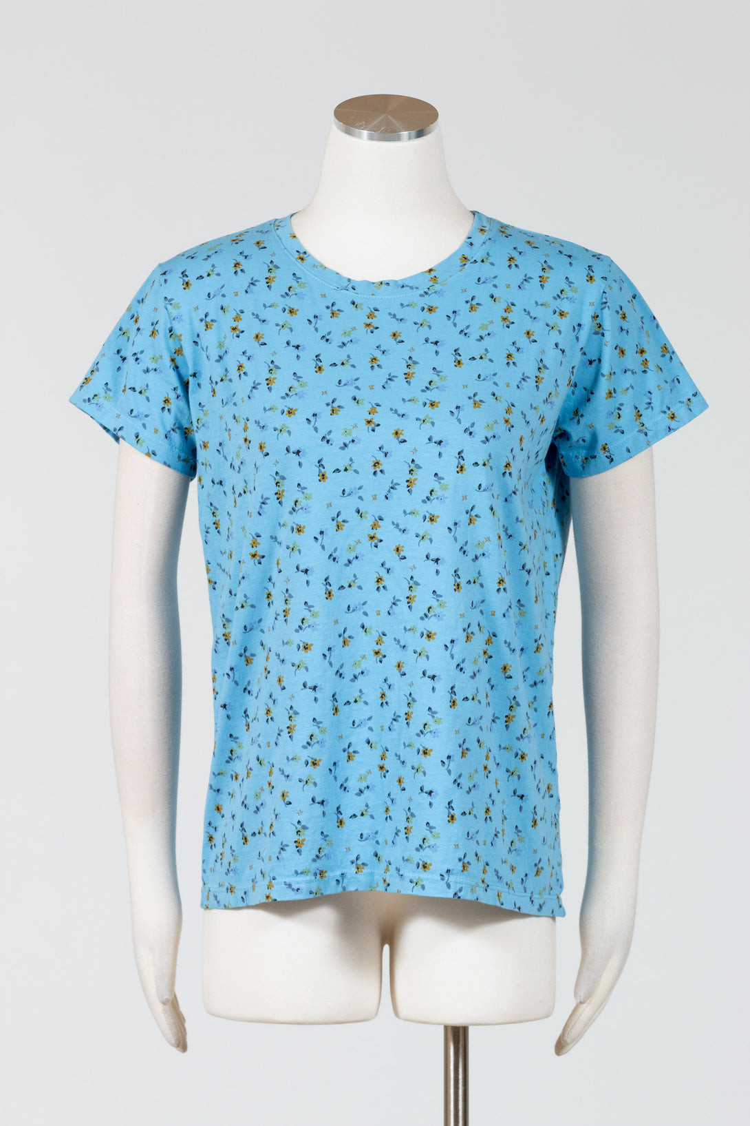 PrairieCotton-Womens-Clothing-Relaxed-Top-Shirt-Cotton-Floral-Print-Blue