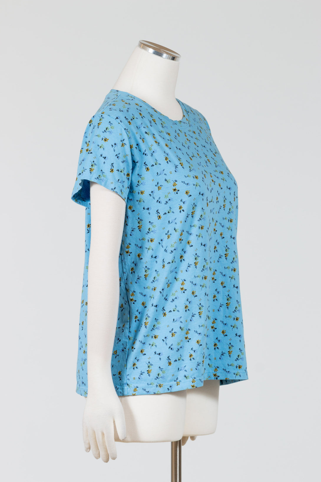 PrairieCotton-Womens-Clothing-Relaxed-Top-Shirt-Cotton-Floral-Print-Blue