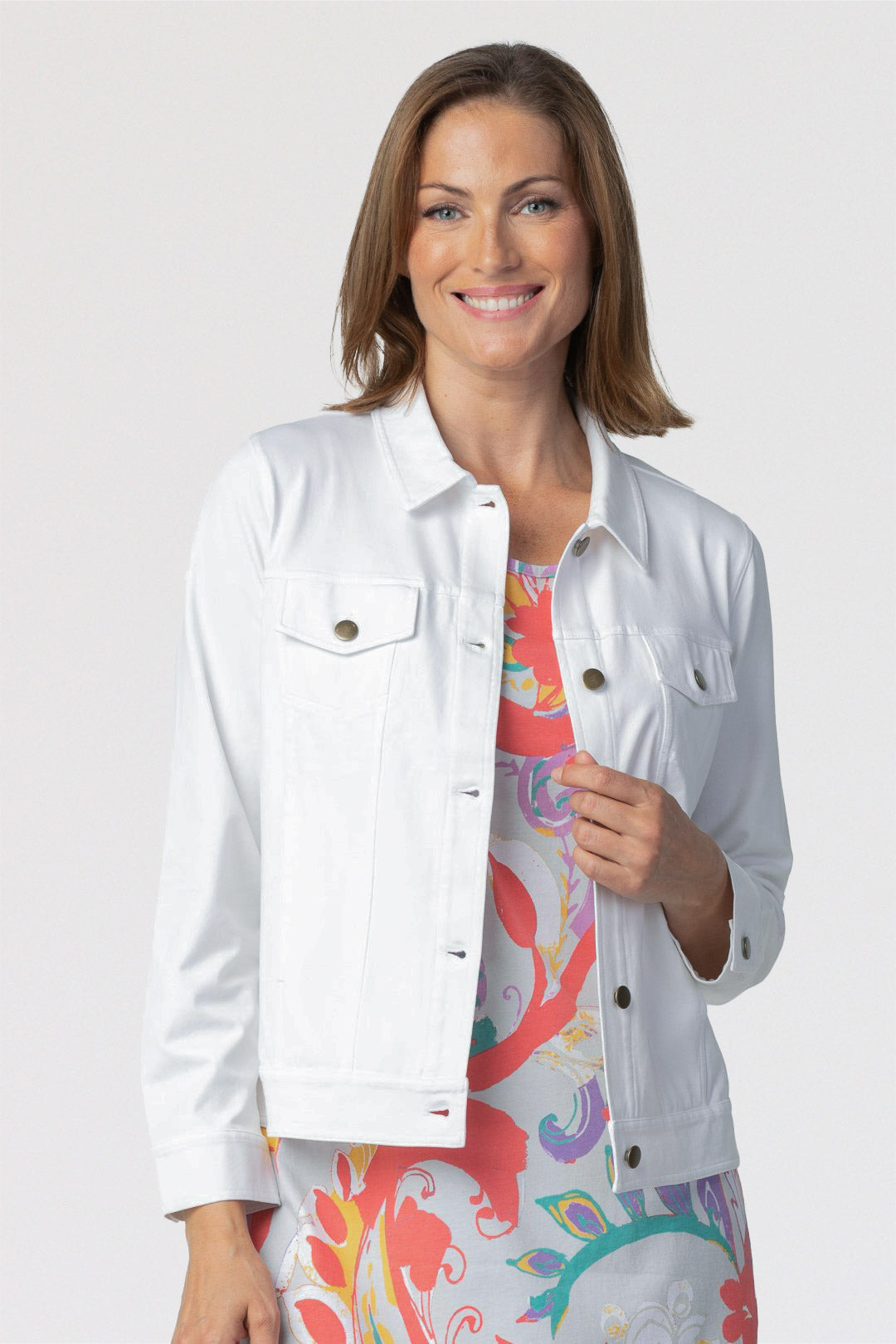 Habitat-Womens-Clothing-Cropped-SlimFit-Jacket-Jean-Soft-Comfortable-Cotton-White