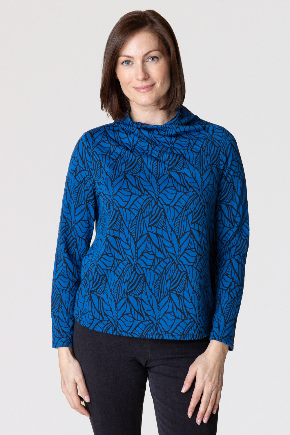 Habitat-Clothing-FallingLeaves-WrapNeck-Top-Cobalt-Blue