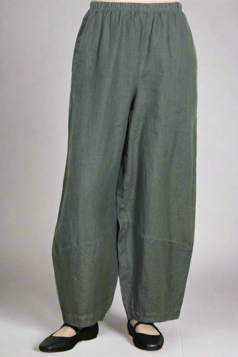 CutLoose-Womens-Clothing-Fashion-Knit-Crop-Lantern-Pant-Elastic-Cotton-Linen-Clay-Green