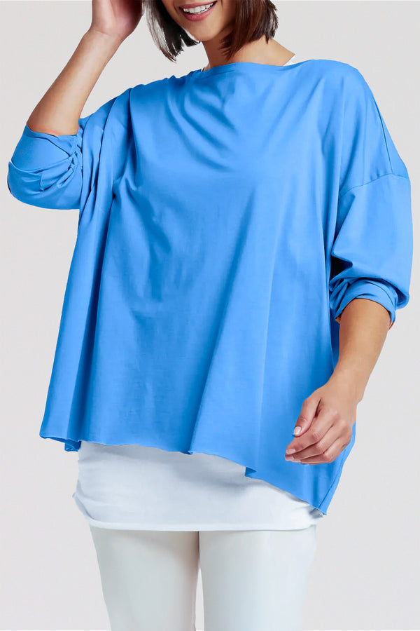 Planet-LaurenG-Womens-BoxyTee-Tee-Charming-Pima-Cotton-Marina-Blue