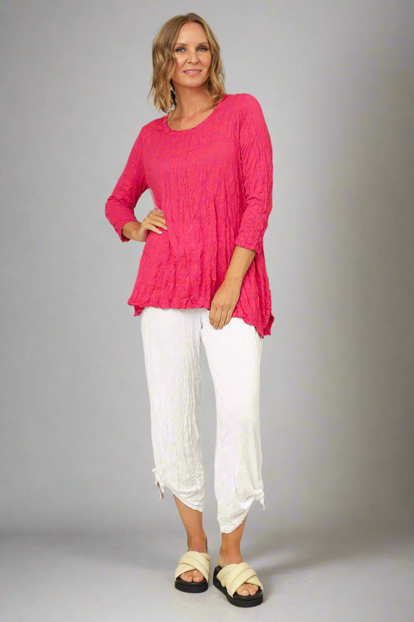 Chalet-Womens-Clothing-MacKenzie-Top-Shirt-Crinkle-Bamboo-Peony-Red